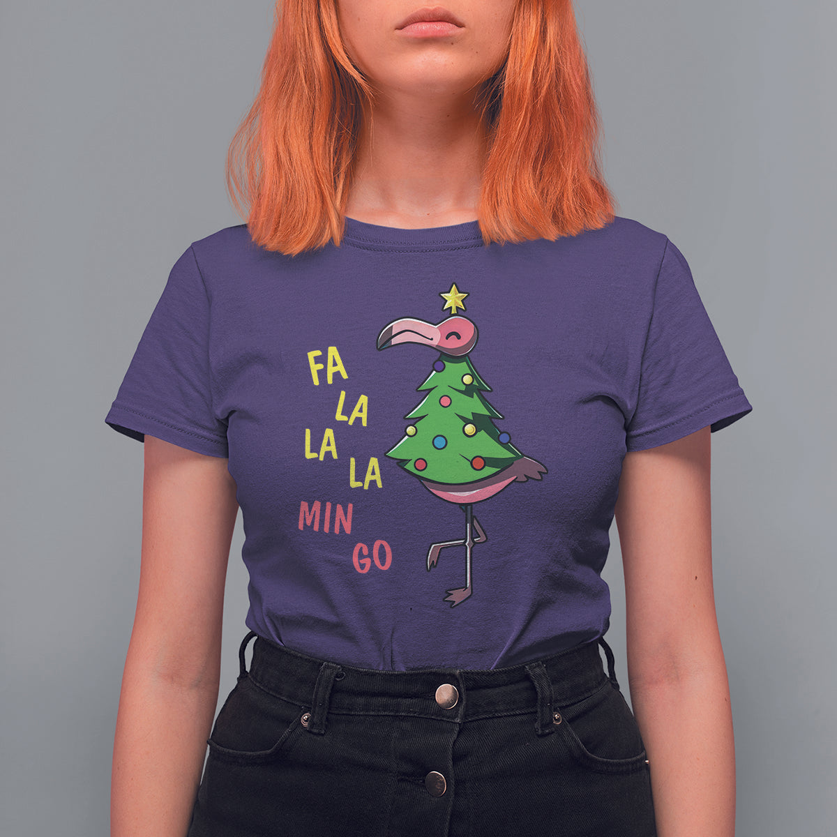 fa-la-la-mingo-flamingo-hawaiian-christmas-tree-t-shirt