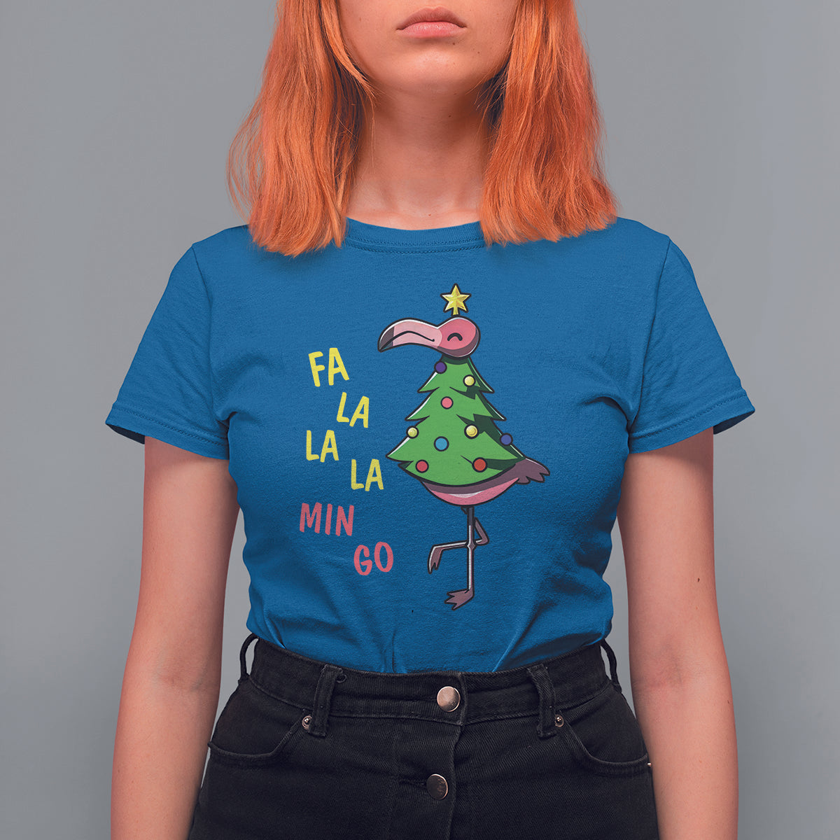 fa-la-la-mingo-flamingo-hawaiian-christmas-tree-t-shirt