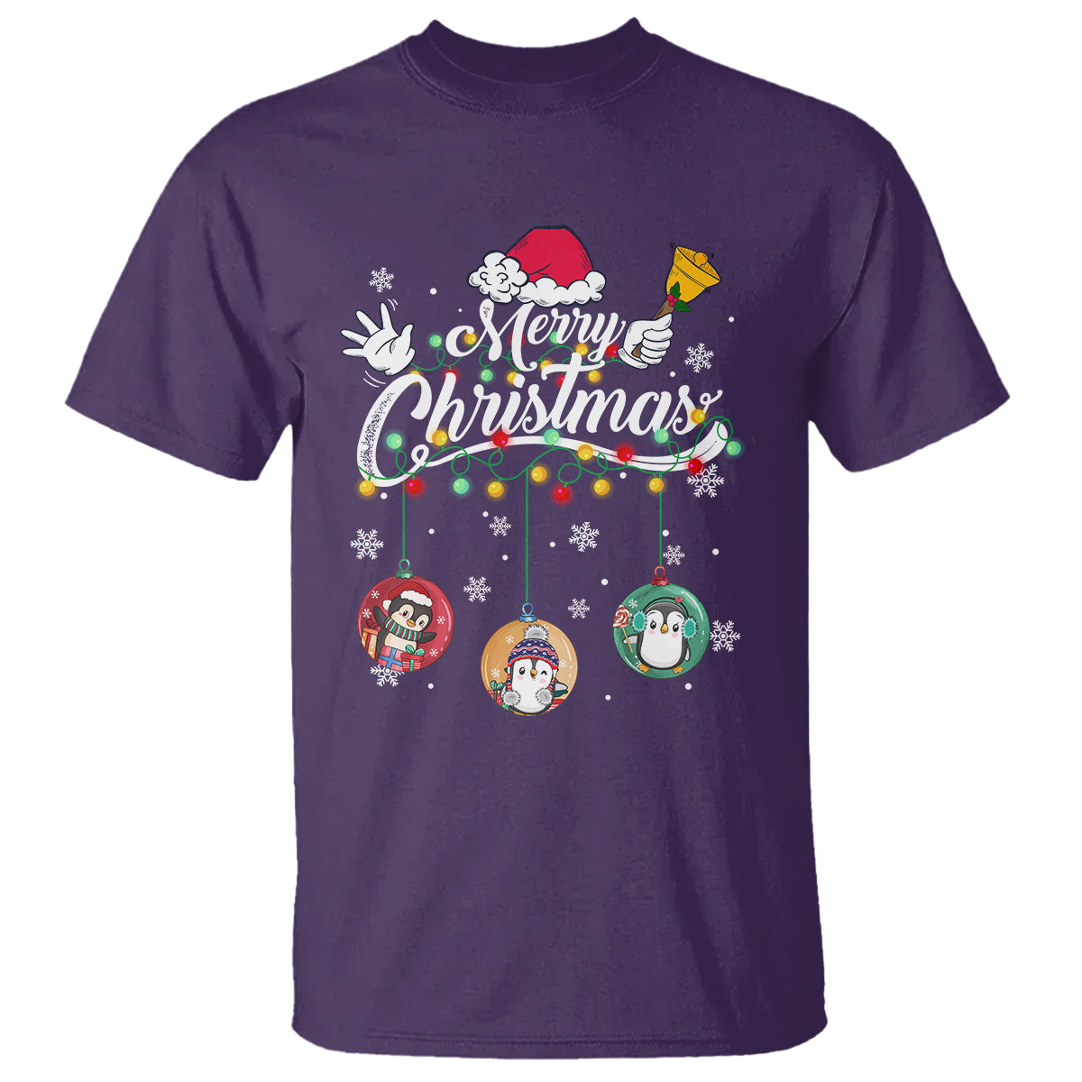 mini-penguin-with-xmas-light-ornaments-balls-merry-christmas-t-shirt