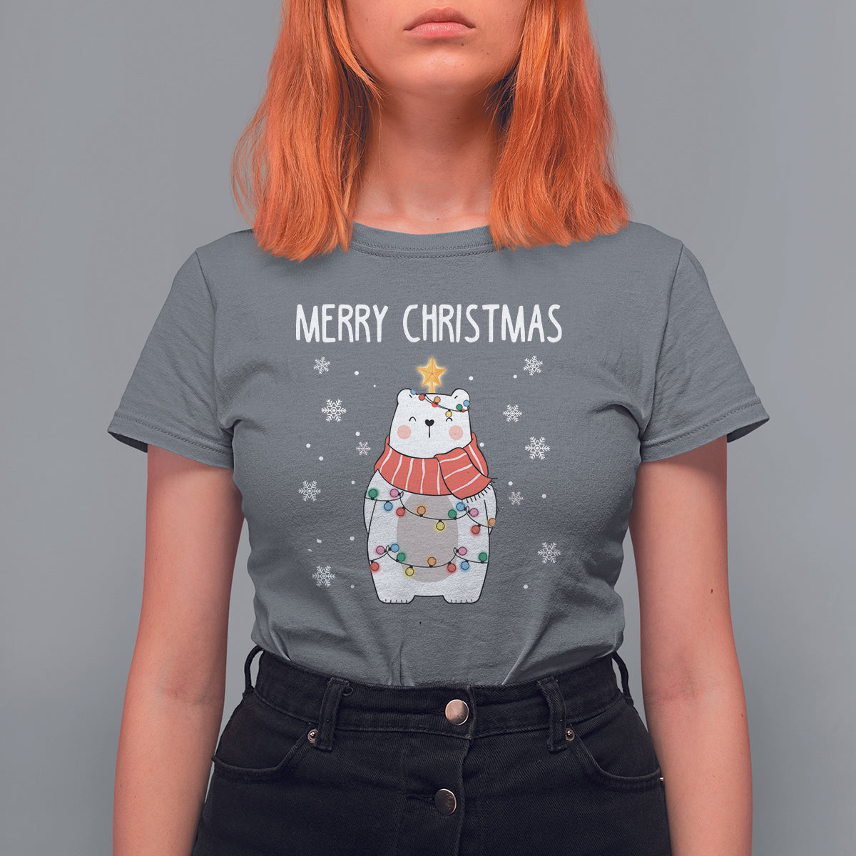 polar-bear-christmas-tree-costume-red-scarf-merry-christmas-t-shirt