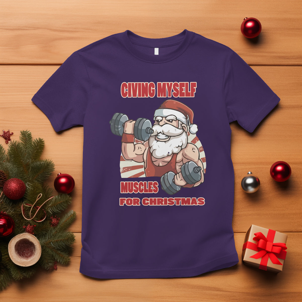 christmas-t-shirt-civing-muscles-santa-weightlifting-gymer