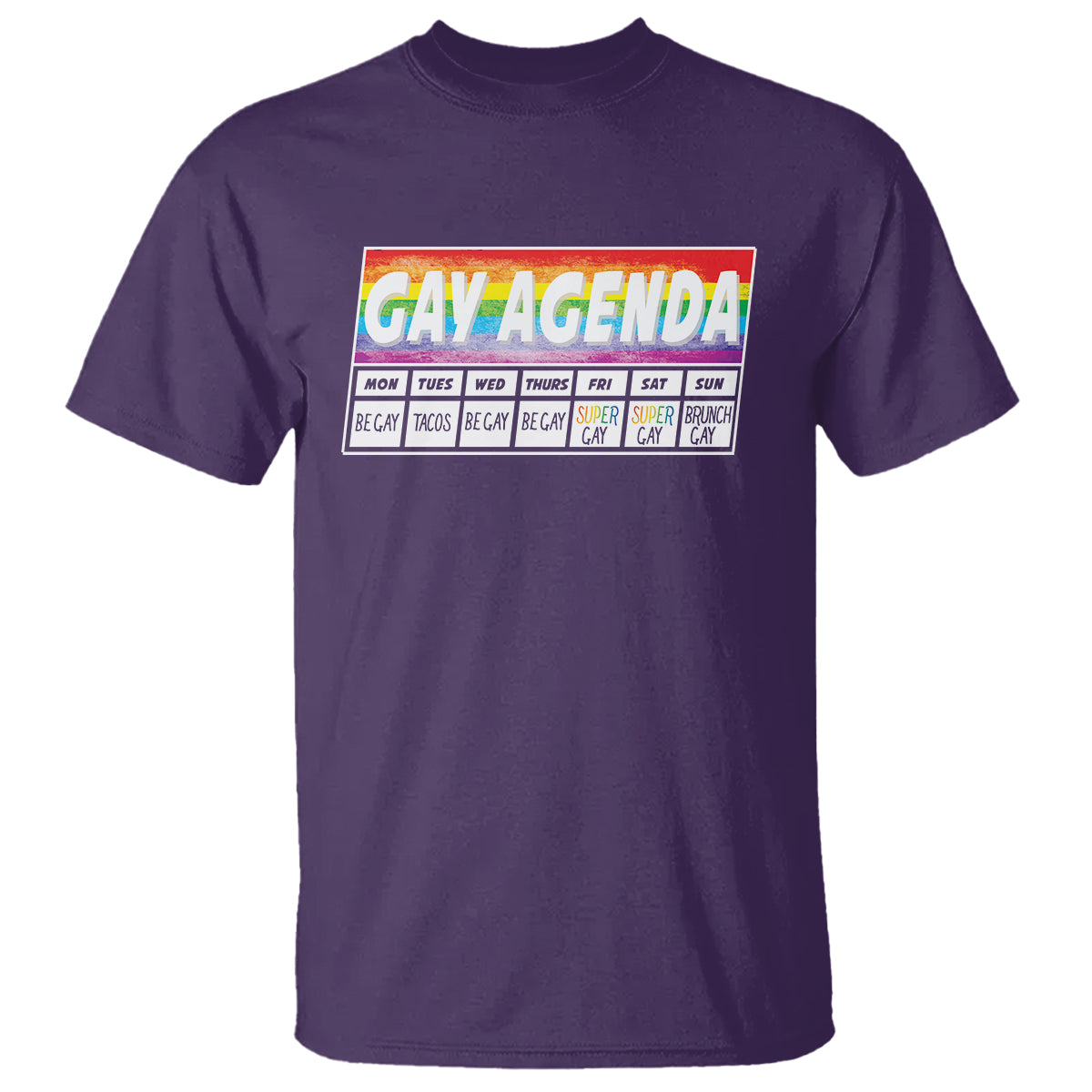 funny-gay-agenda-weekly-schedule-pride-lgbt-pride-t-shirt-2