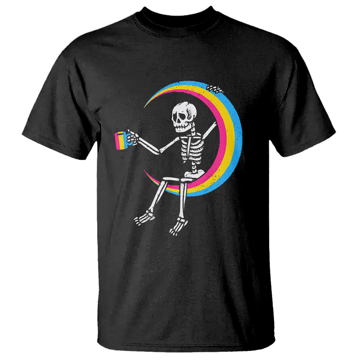 pansexual-pride-t-shirt-skeleton-drinking-coffee-lgbtq-pan-flag-1