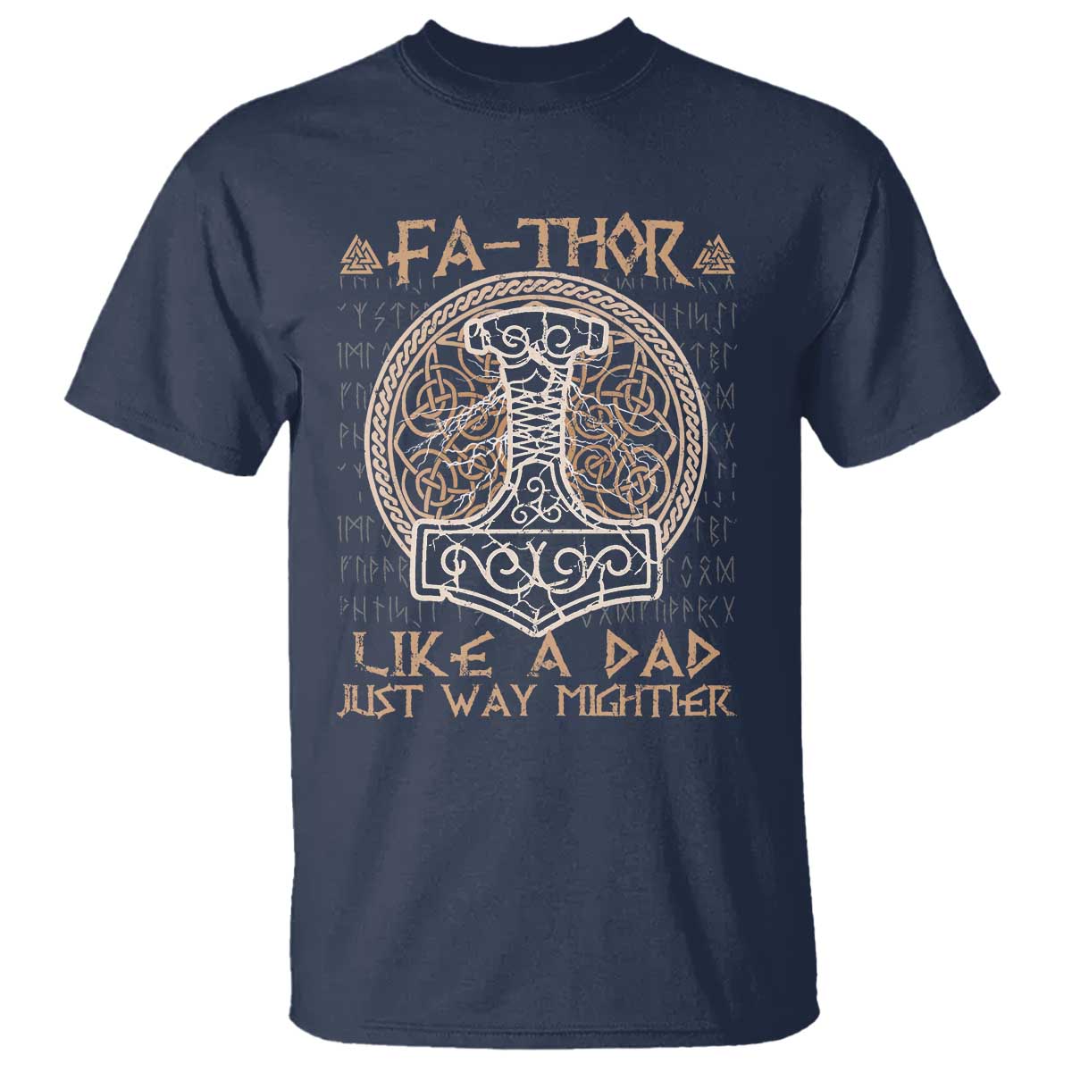 funny-viking-dad-t-shirt-fathor-like-a-dad-just-way-mightier