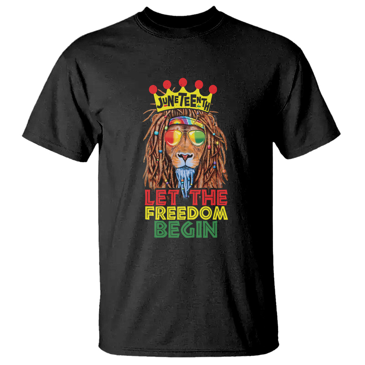 juneteenth-t-shirt-let-the-freedom-begin-lion-rasta