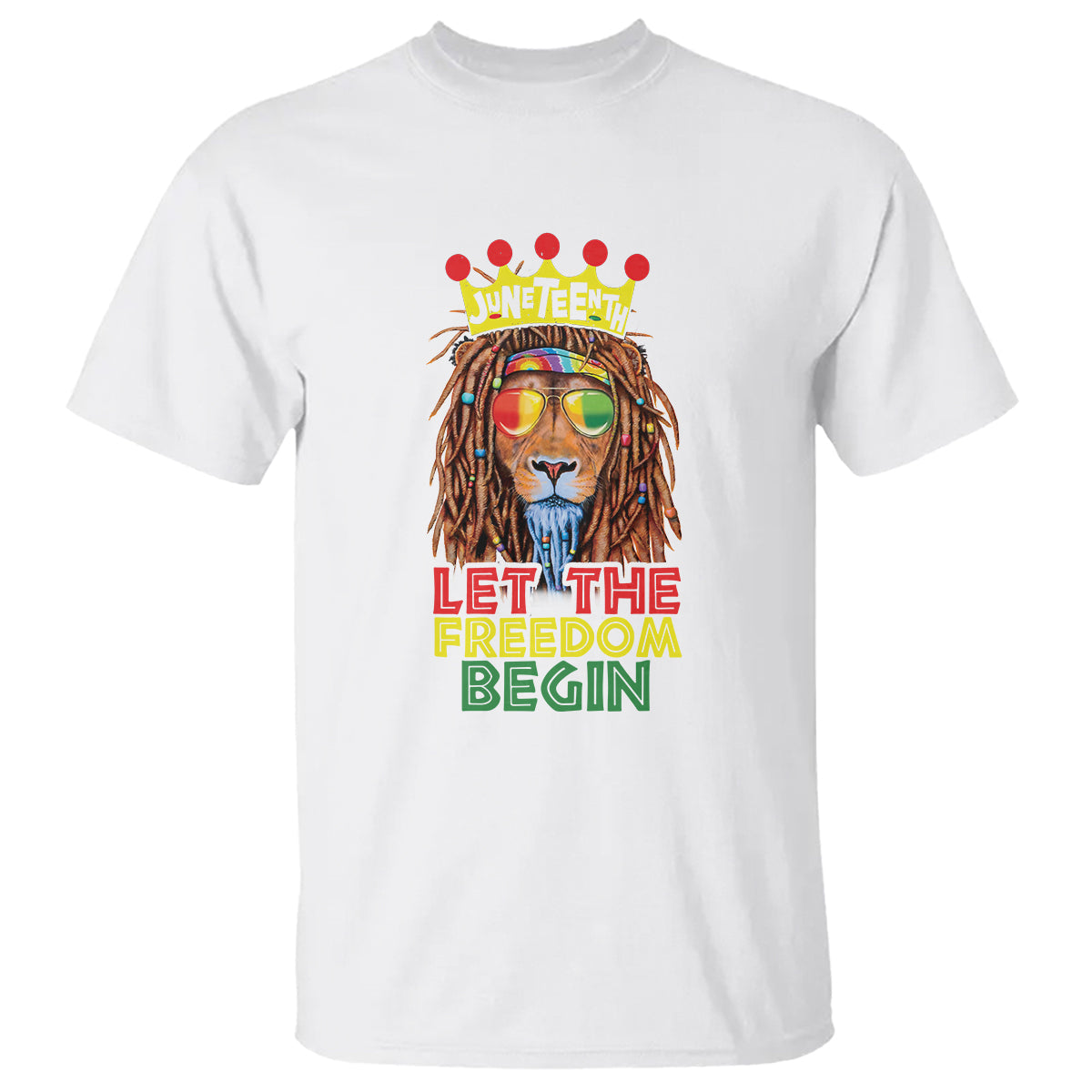 juneteenth-t-shirt-let-the-freedom-begin-lion-rasta