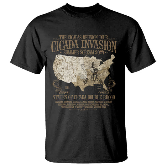 the-cicada-reunion-us-tour-2024-t-shirt-states-of-cicada-double-brood-xiii-xix-american-map