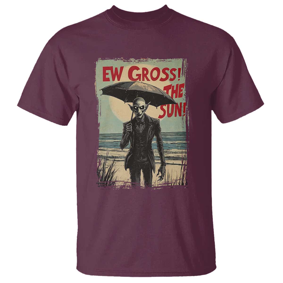 funny-vampire-t-shirt-ew-gross-the-sun-sunny-beach-trip-halloween