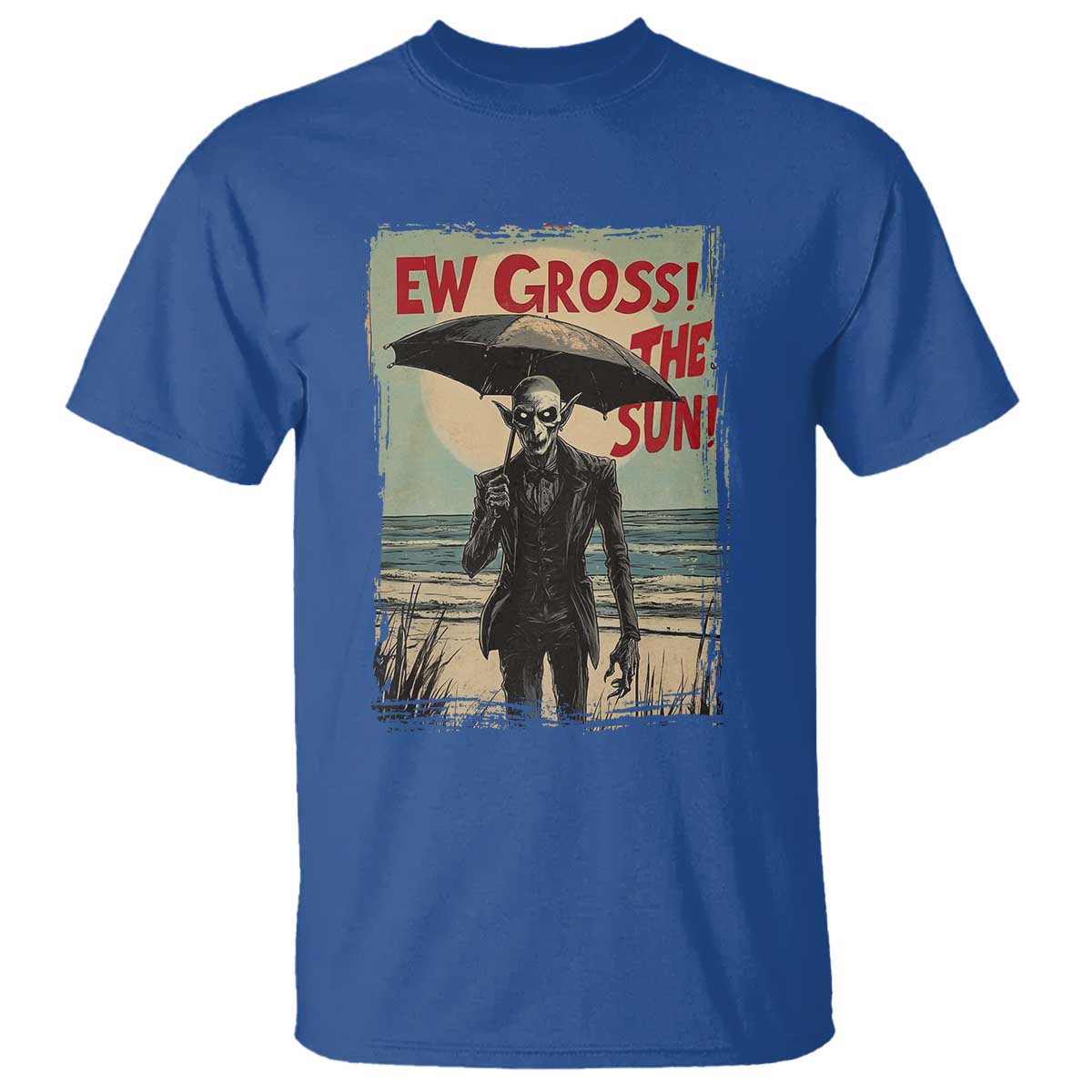 funny-vampire-t-shirt-ew-gross-the-sun-sunny-beach-trip-halloween