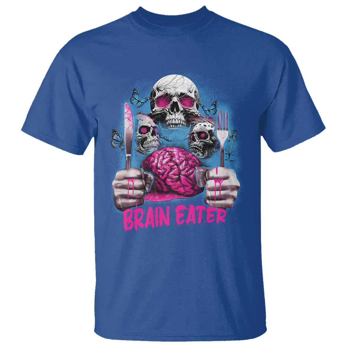 horror-zombie-t-shirt-braineater-eat-brain-scary-creepy-halloween