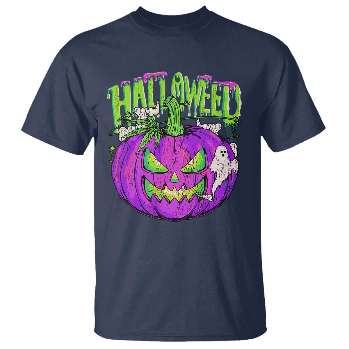 funny-halloween-t-shirt-halloweed-pumpkin-weed-cannabis-smoking