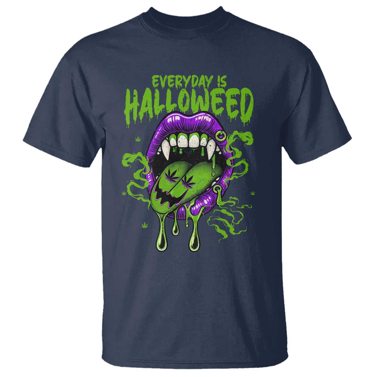 funny-halloween-t-shirt-everyday-is-halloweed-vampire-weed-cannabis-smoking