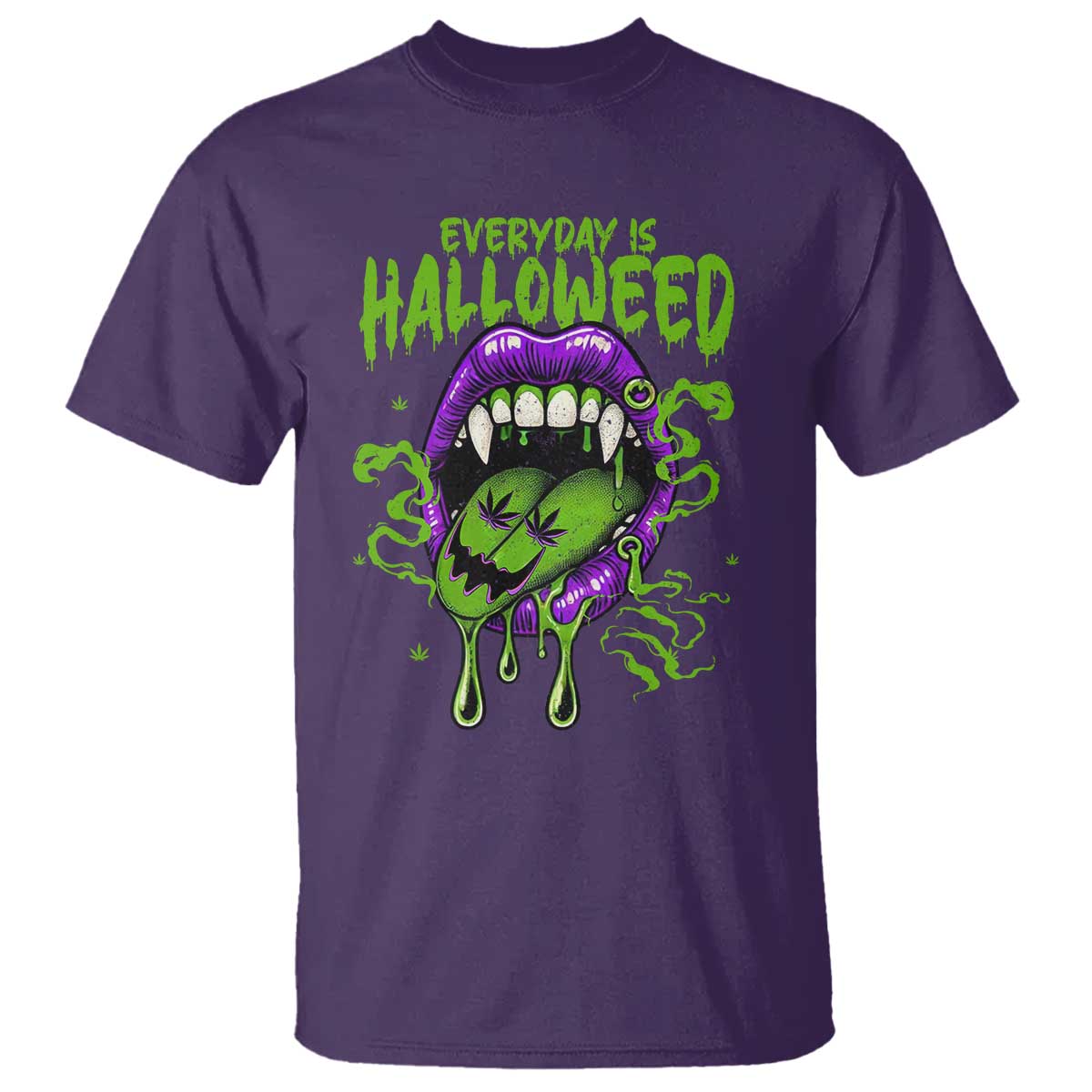 funny-halloween-t-shirt-everyday-is-halloweed-vampire-weed-cannabis-smoking