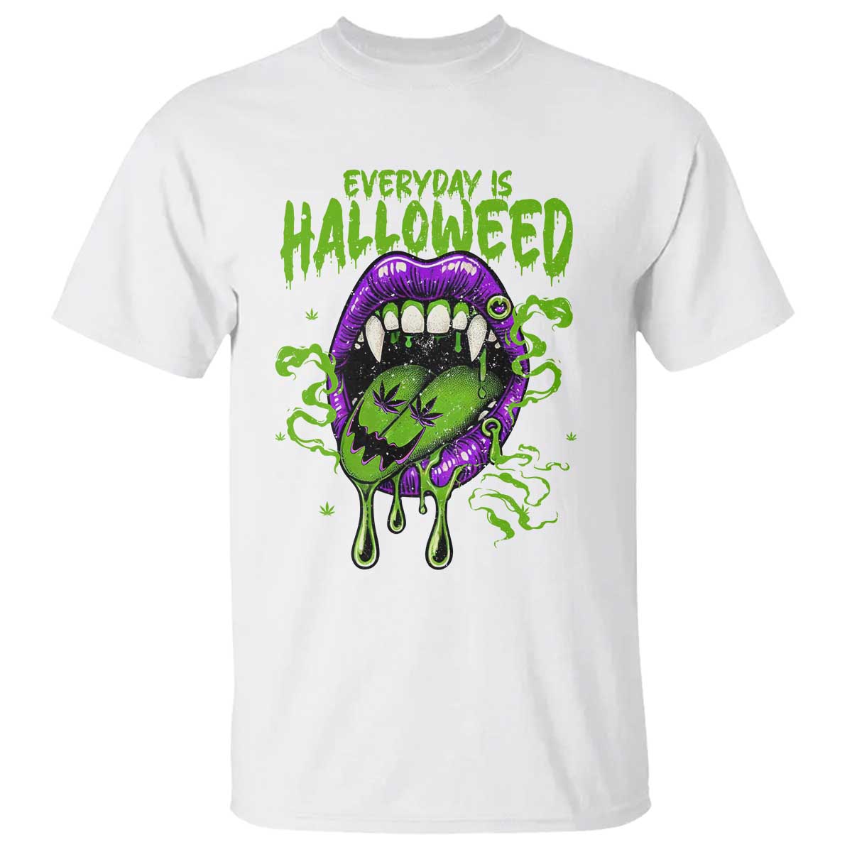 funny-halloween-t-shirt-everyday-is-halloweed-vampire-weed-cannabis-smoking