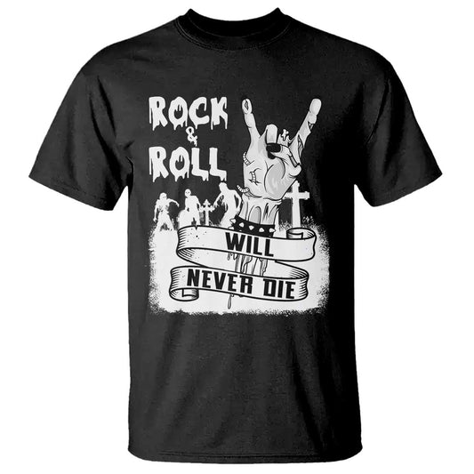 halloween-rock-n-roll-t-shirt-will-never-die-zombie