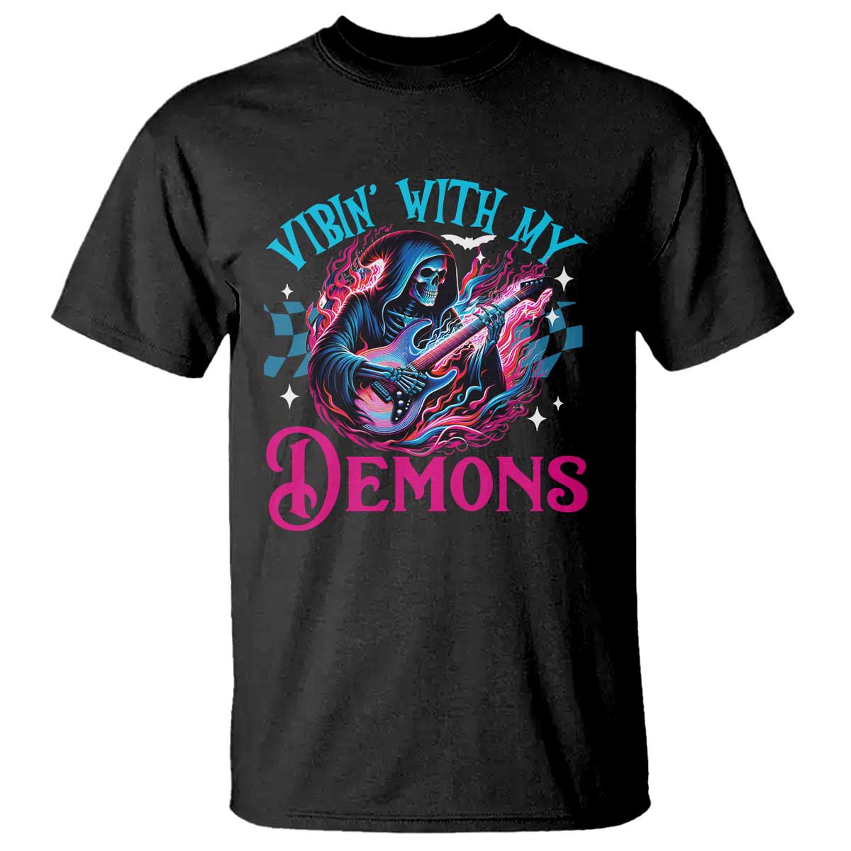 halloween-rock-n-roll-t-shirt-vibing-with-my-demons