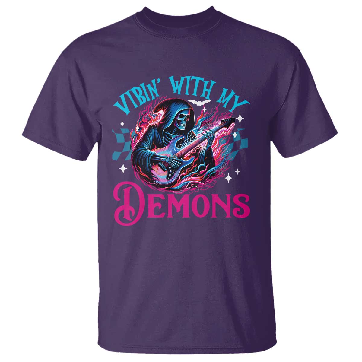 halloween-rock-n-roll-t-shirt-vibing-with-my-demons