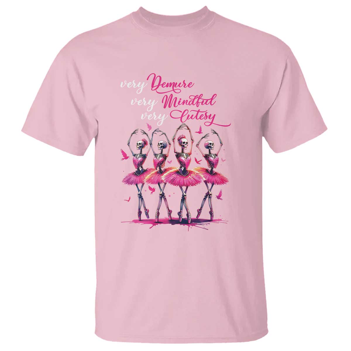 ballerina-halloween-t-shirt-very-demure-very-mindful-very-cutesy-skeleton-coquette