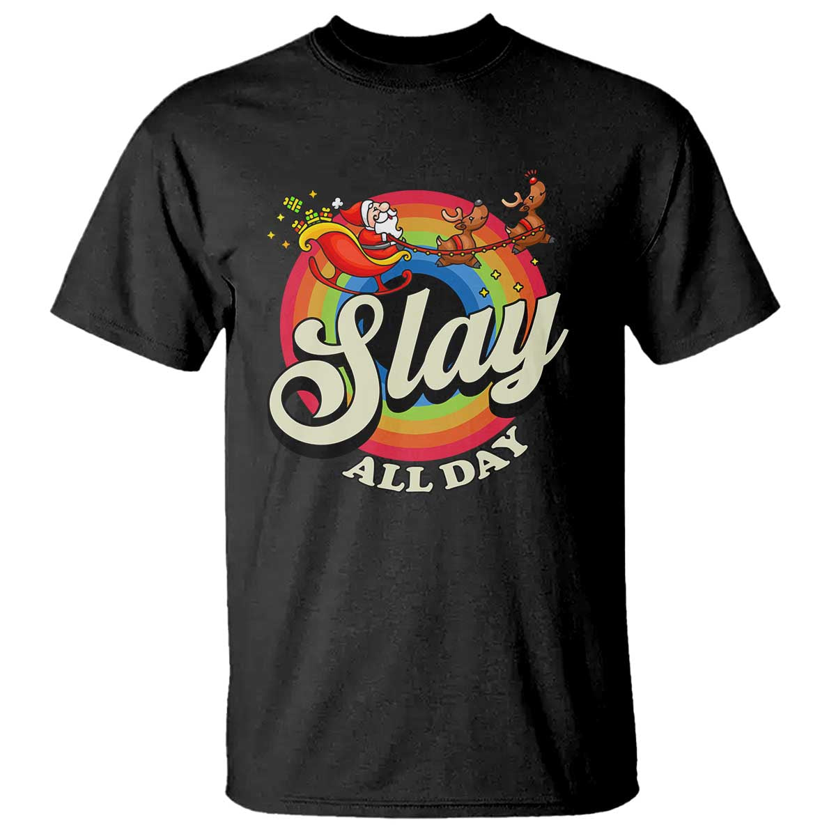 funny-christmas-lgbt-t-shirt-slay-all-day-sleigh-rainbow