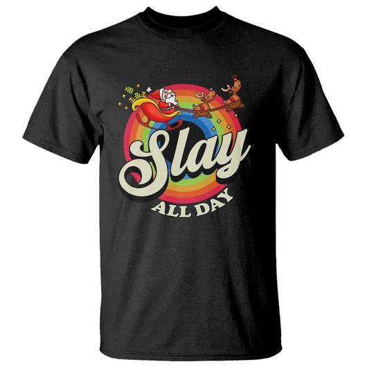 funny-christmas-lgbt-t-shirt-slay-all-day-sleigh-rainbow