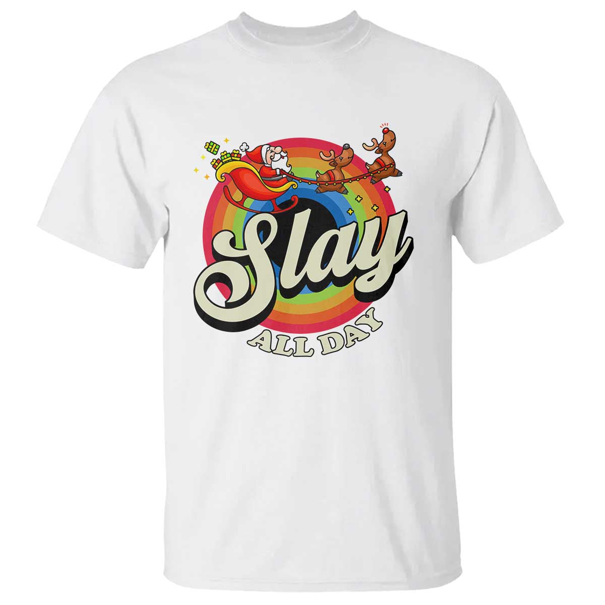 funny-christmas-lgbt-t-shirt-slay-all-day-sleigh-rainbow
