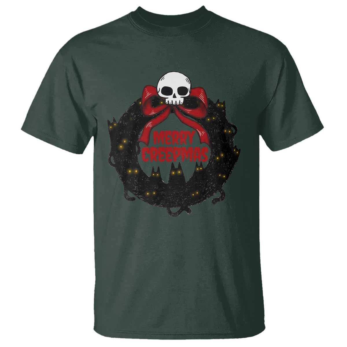 gothic-christmas-t-shirt-merry-creepmas-cat-wreath