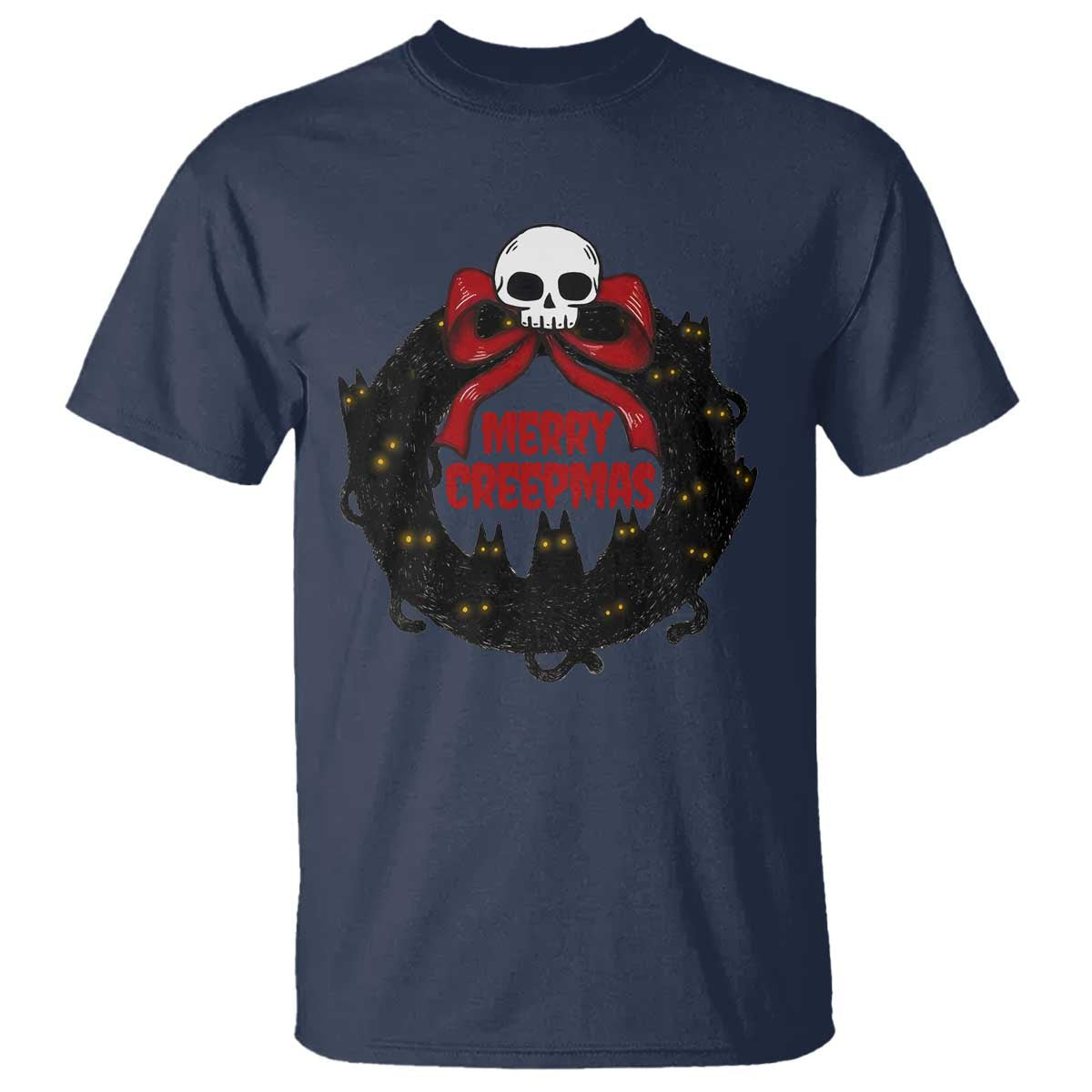 gothic-christmas-t-shirt-merry-creepmas-cat-wreath