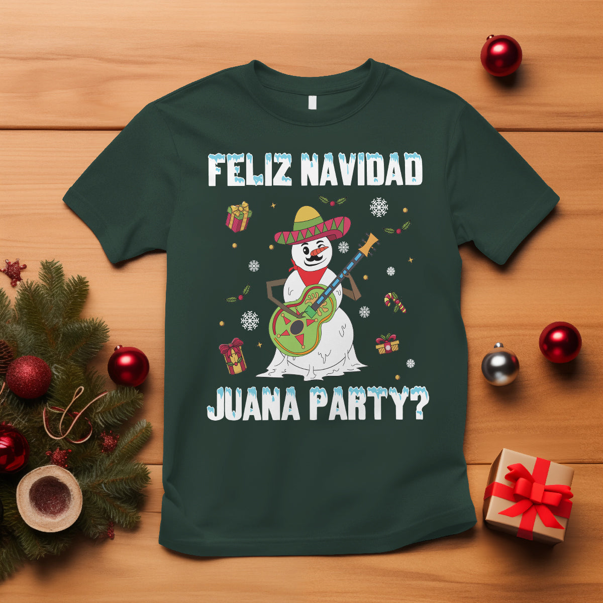 christmas-in-mexico-t-shirt-feliz-navidad-juana-party-snowman-dancing