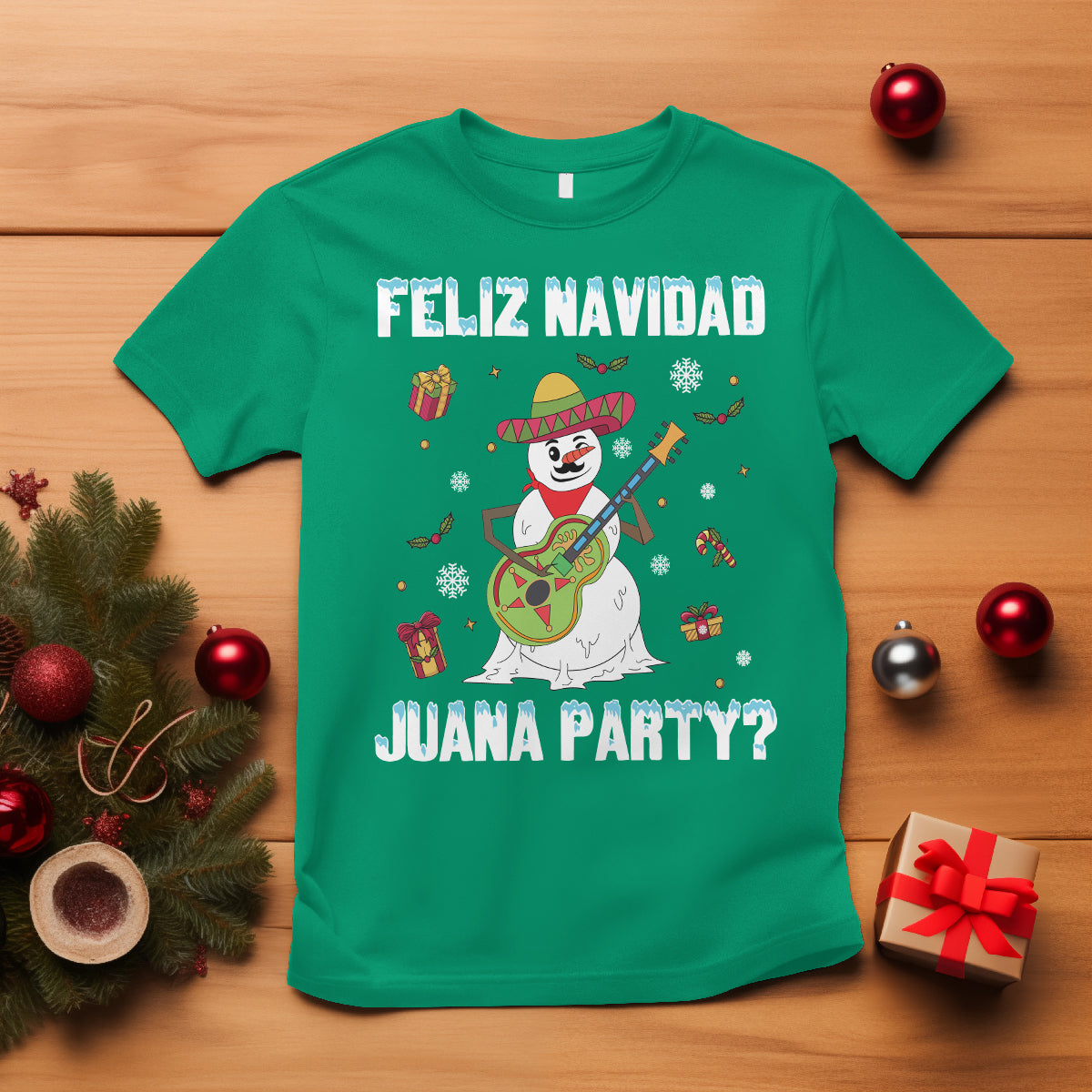 christmas-in-mexico-t-shirt-feliz-navidad-juana-party-snowman-dancing