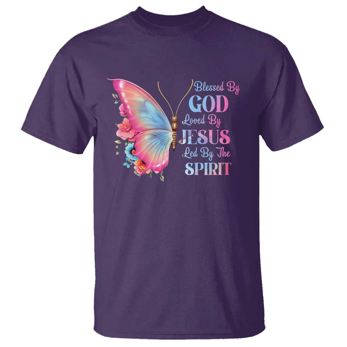 christian-t-shirt-blessed-by-god-loved-by-jesus-led-by-the-spirit