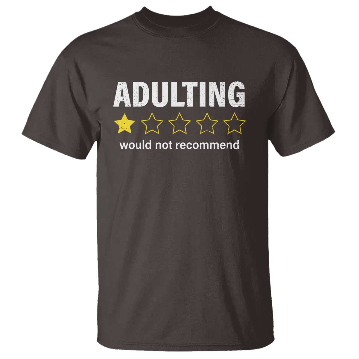 funny-adulting-would-not-recommend-t-shirt