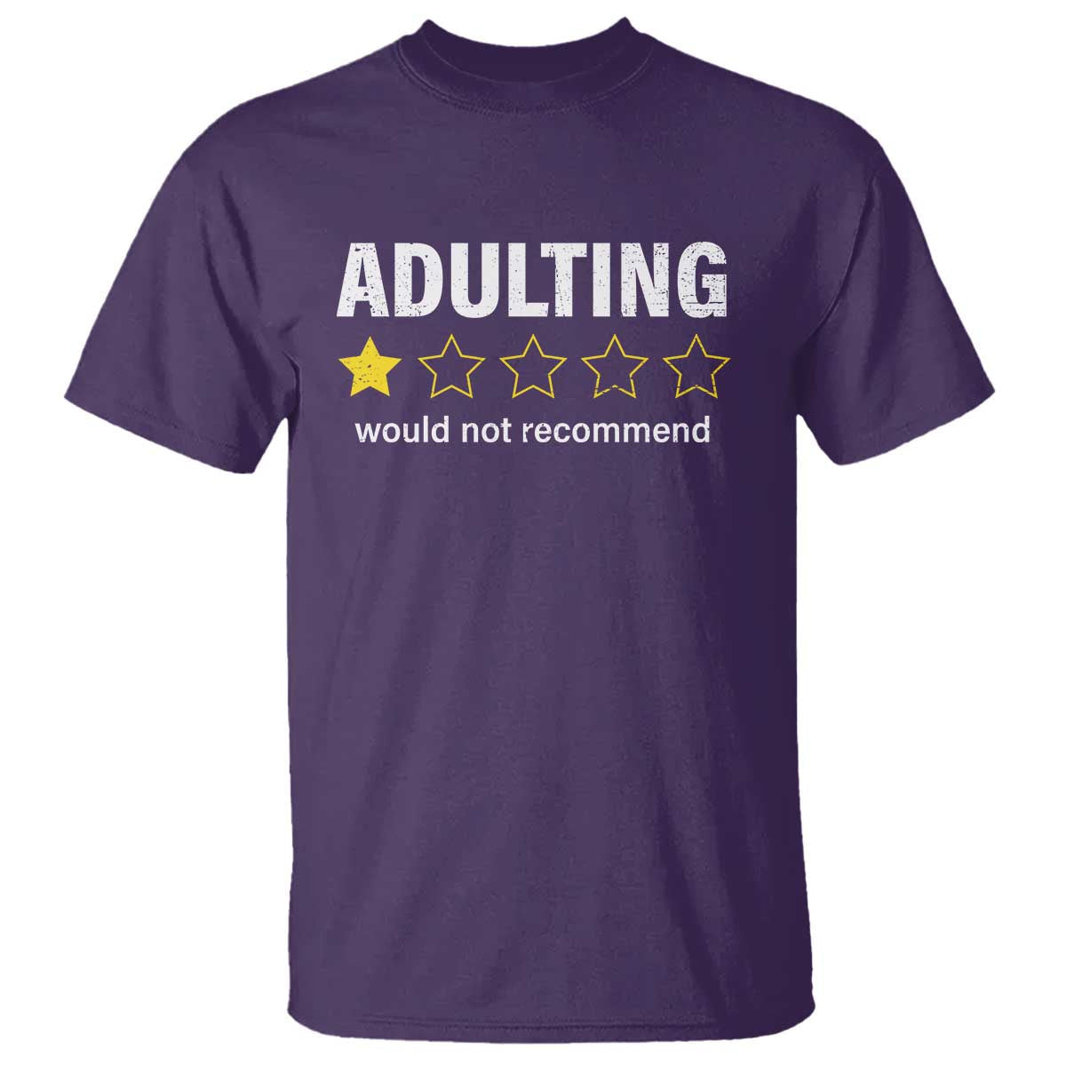 funny-adulting-would-not-recommend-t-shirt