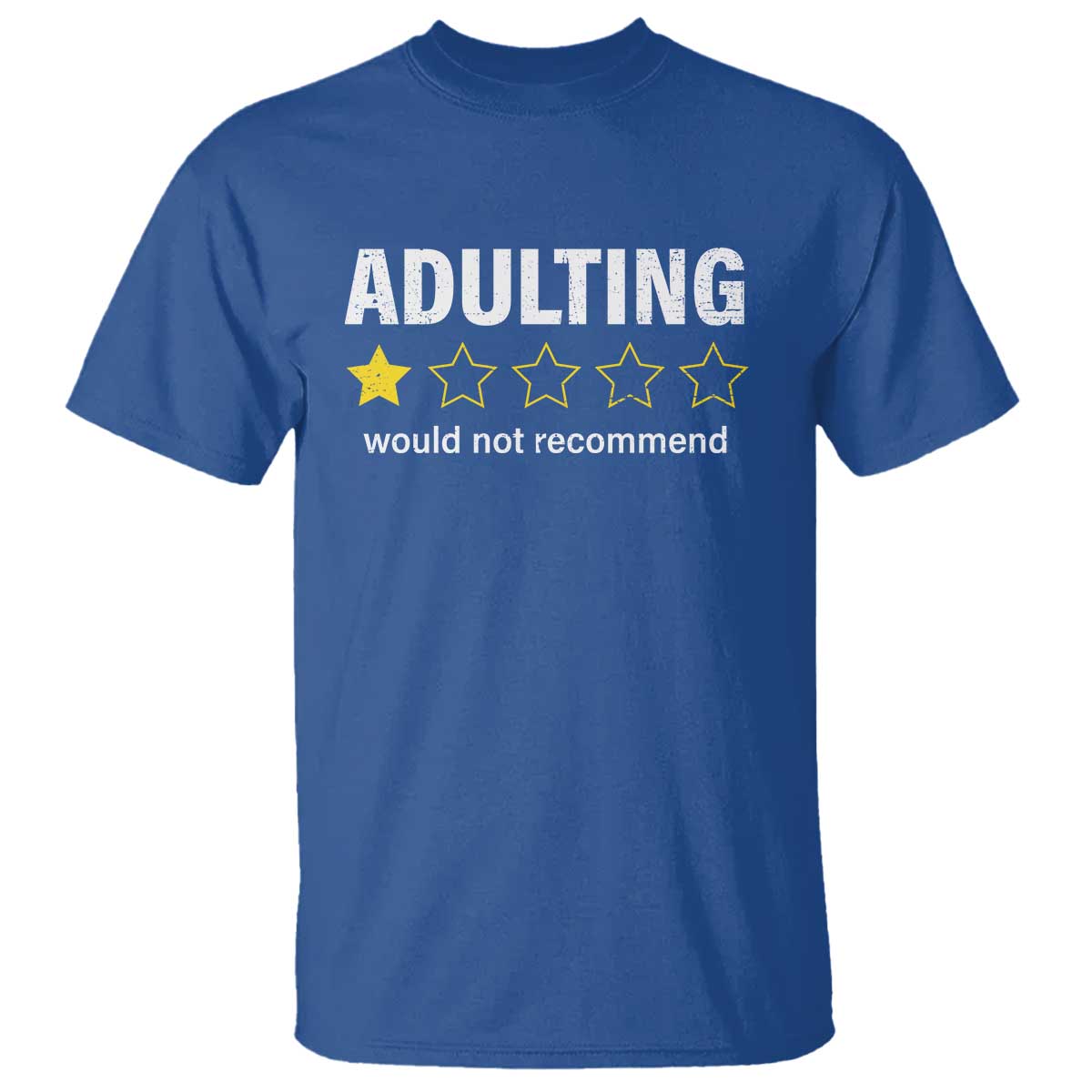 funny-adulting-would-not-recommend-t-shirt