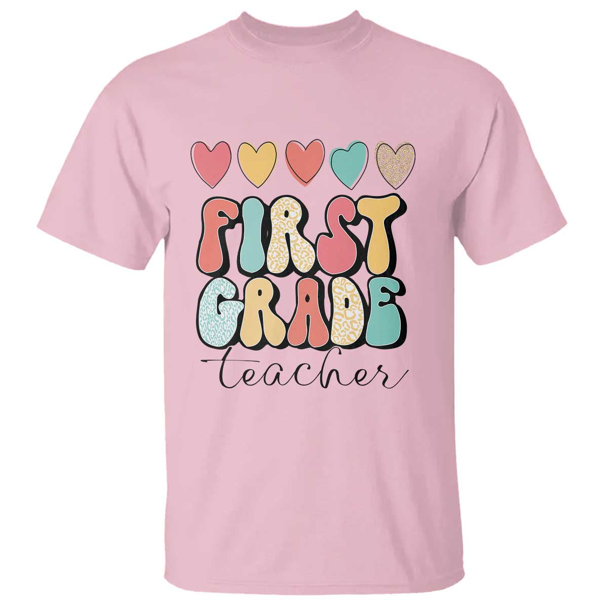 first-grade-teacher-leopard-heart-retro-groovy-t-shirt