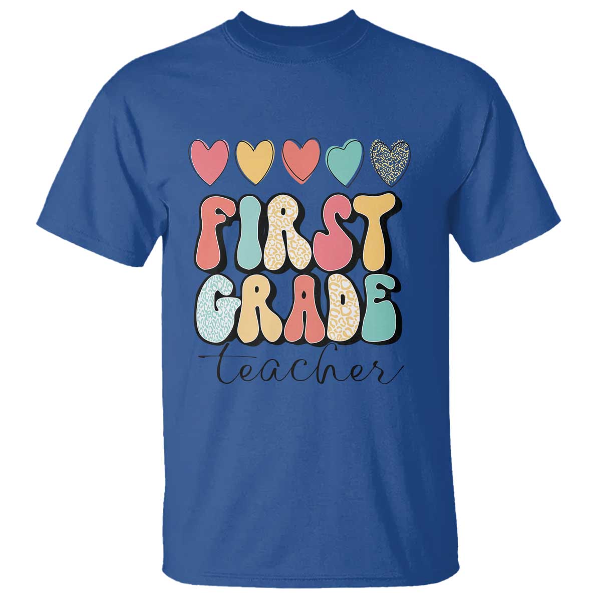 first-grade-teacher-leopard-heart-retro-groovy-t-shirt