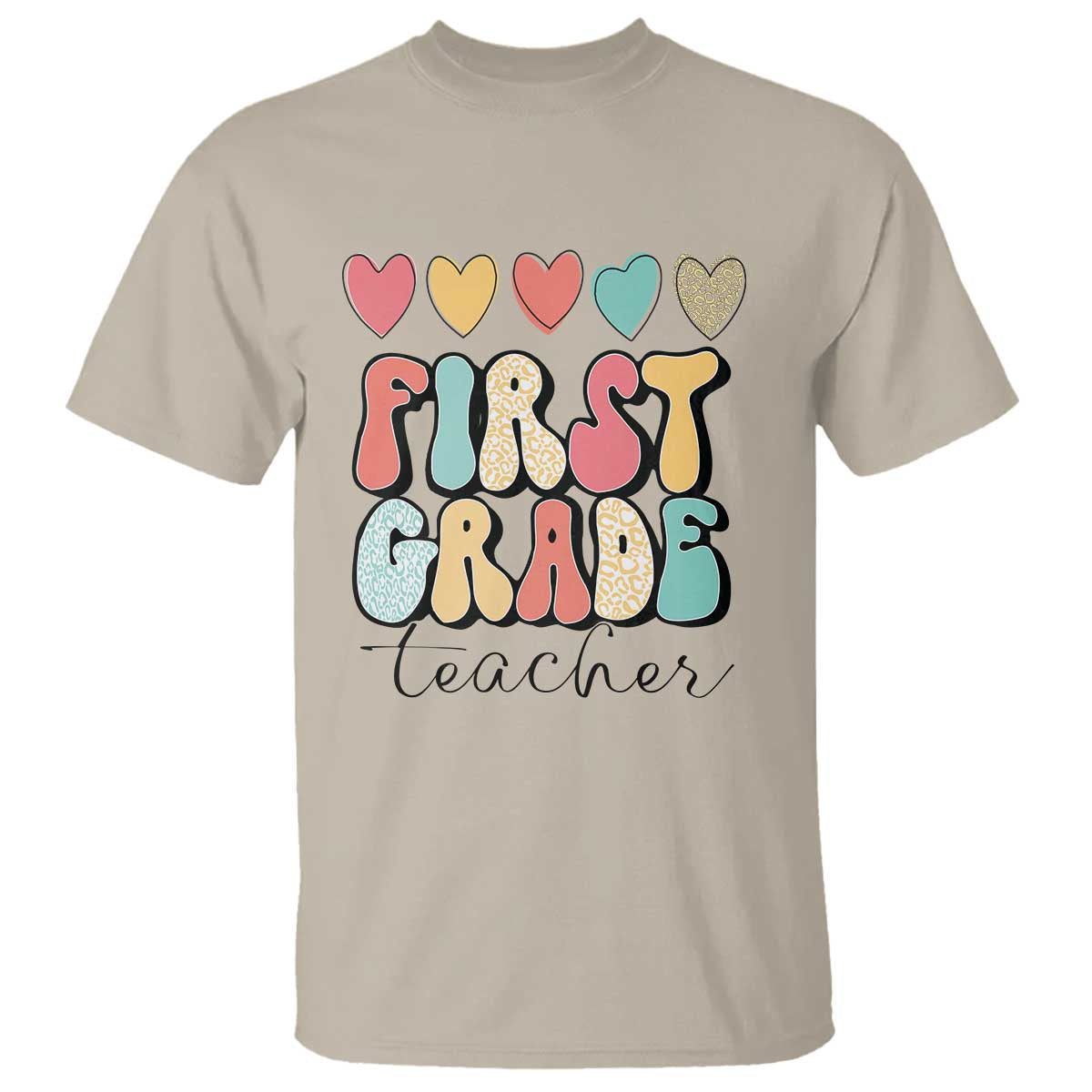 first-grade-teacher-leopard-heart-retro-groovy-t-shirt