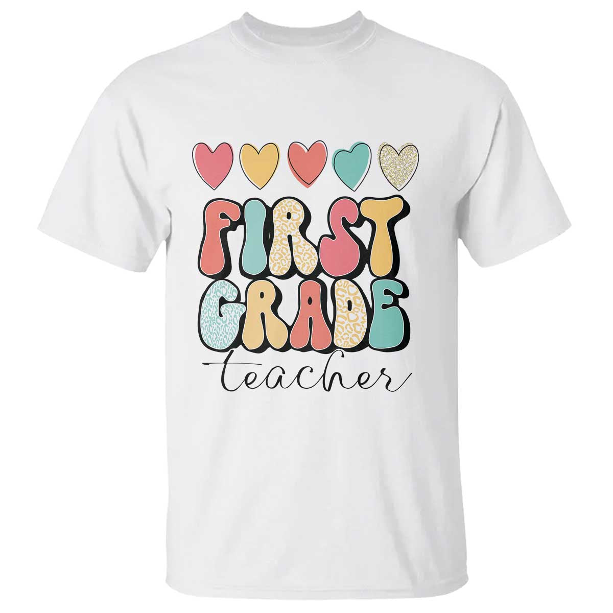 first-grade-teacher-leopard-heart-retro-groovy-t-shirt