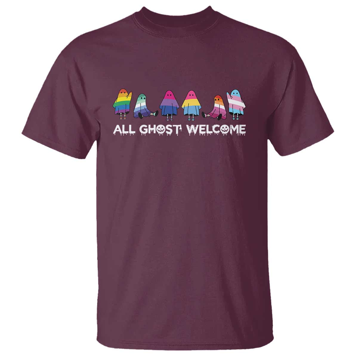 funny-halloween-t-shirt-all-ghost-welcome-cute-ghost-rainbow