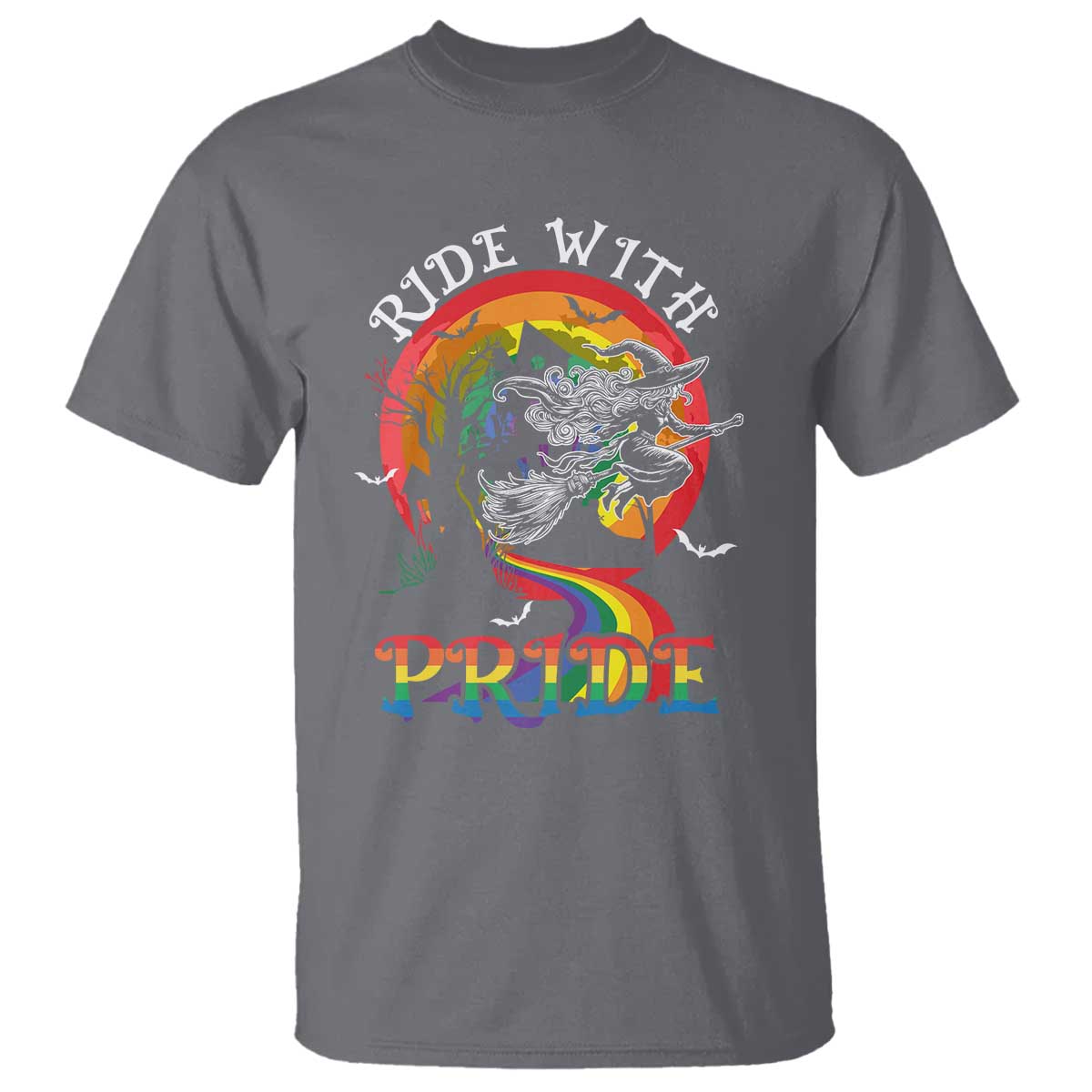 funny-halloween-lgbt-t-shirt-ride-with-pride-witch-rainbow-spooky-and-pride