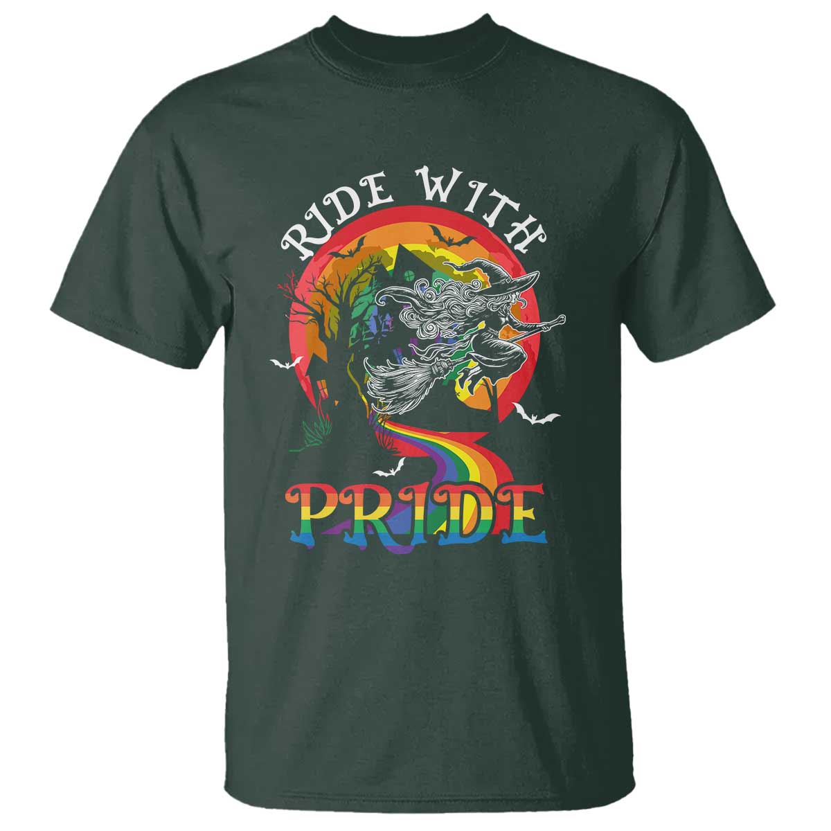 funny-halloween-lgbt-t-shirt-ride-with-pride-witch-rainbow-spooky-and-pride