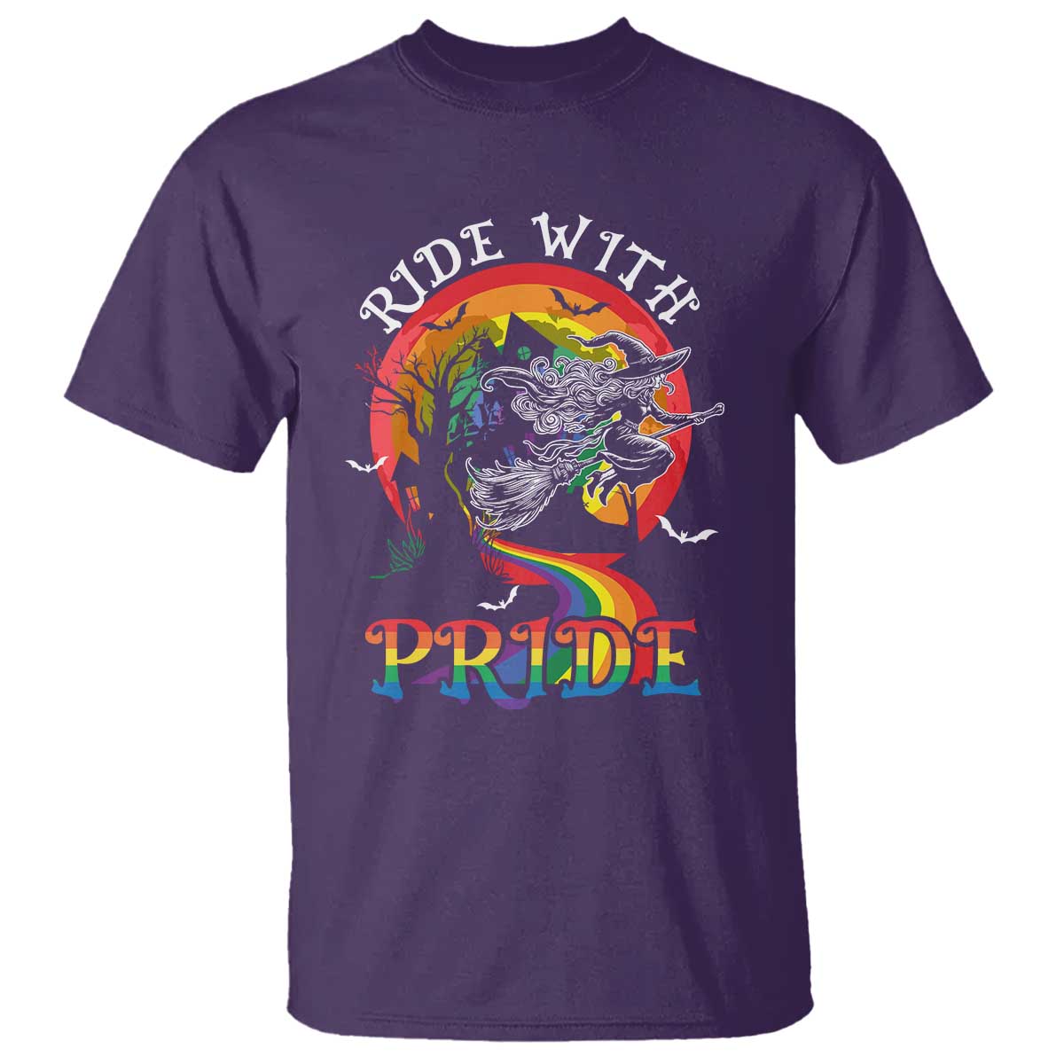 funny-halloween-lgbt-t-shirt-ride-with-pride-witch-rainbow-spooky-and-pride