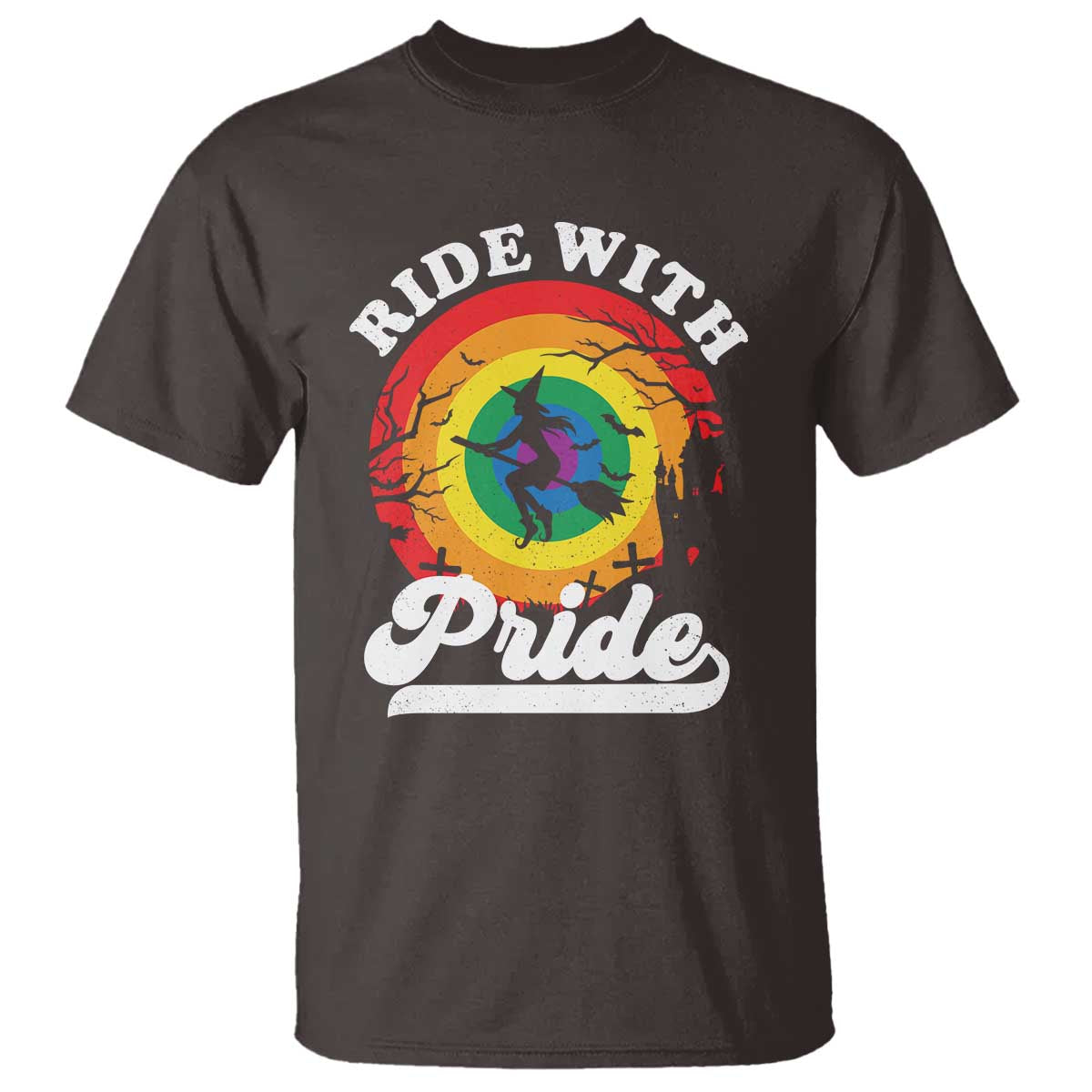 funny-halloween-lgbt-t-shirt-ride-with-pride-witch-rainbow