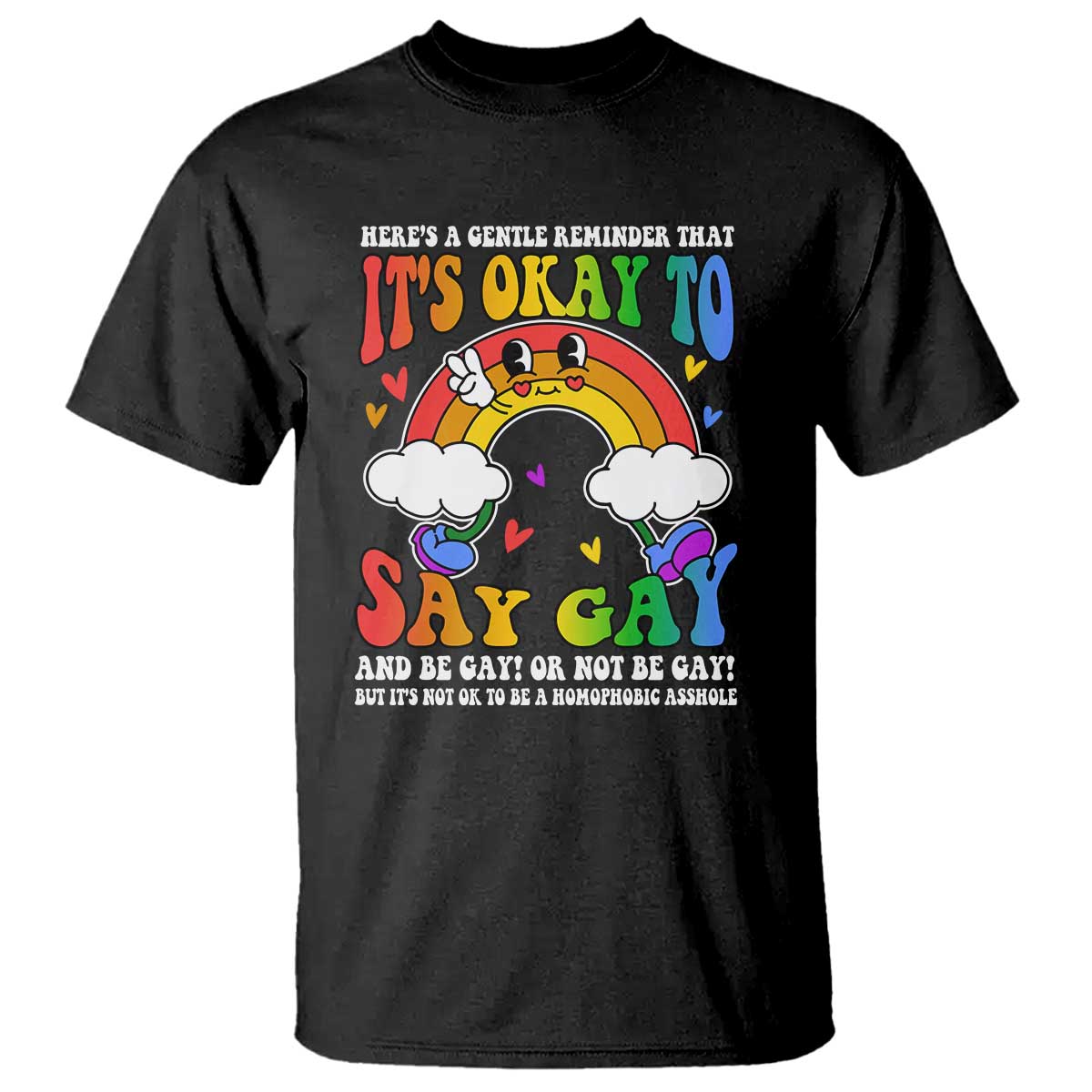 lgbt-ally-t-shirt-its-ok-to-say-gay-come-out-groovy-rainbow