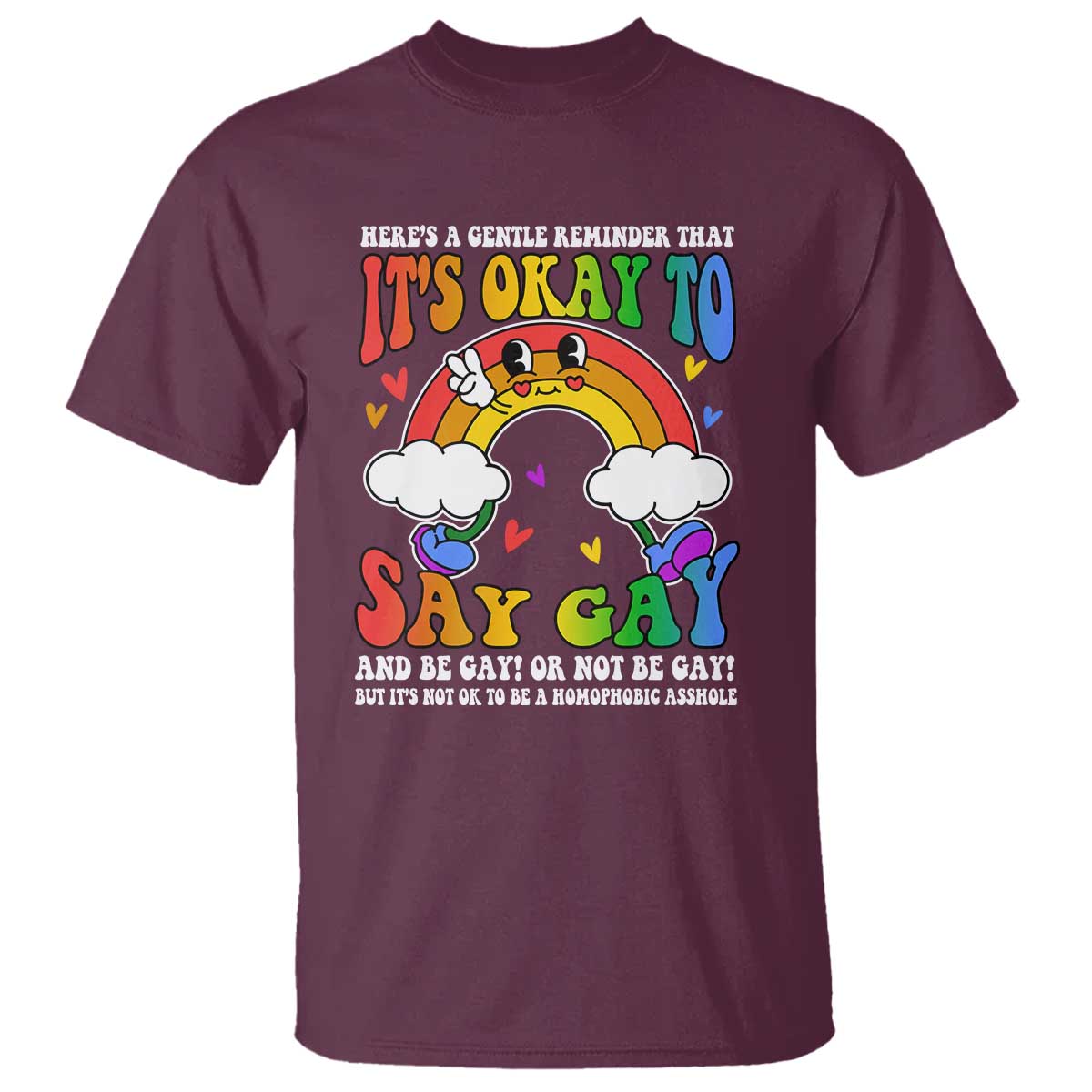lgbt-ally-t-shirt-its-ok-to-say-gay-come-out-groovy-rainbow