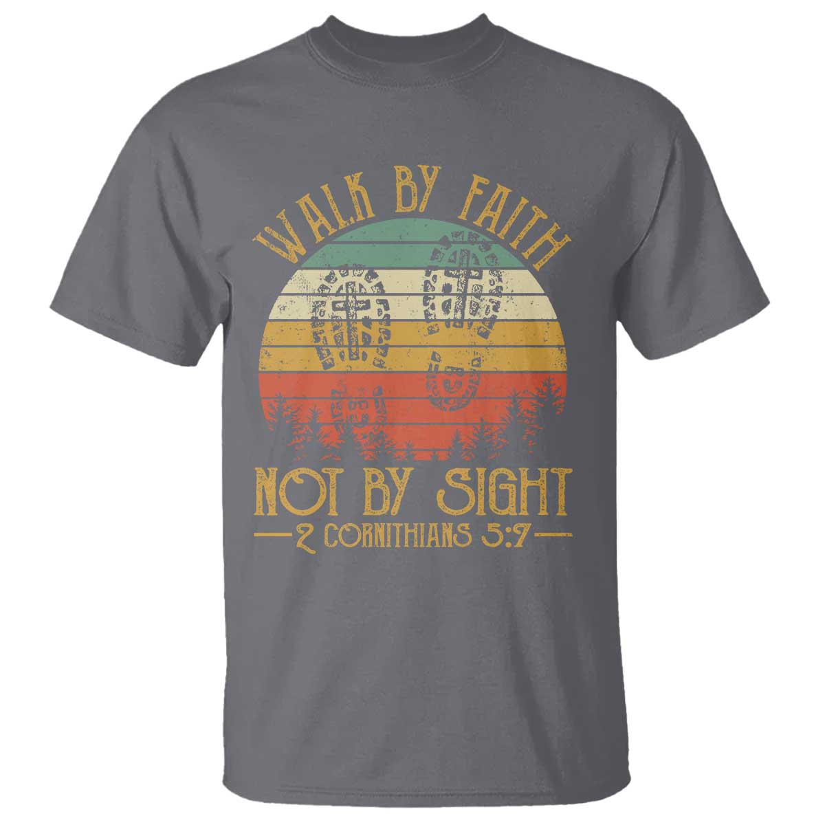 christian-t-shirt-walk-by-faith-not-by-sight-retro