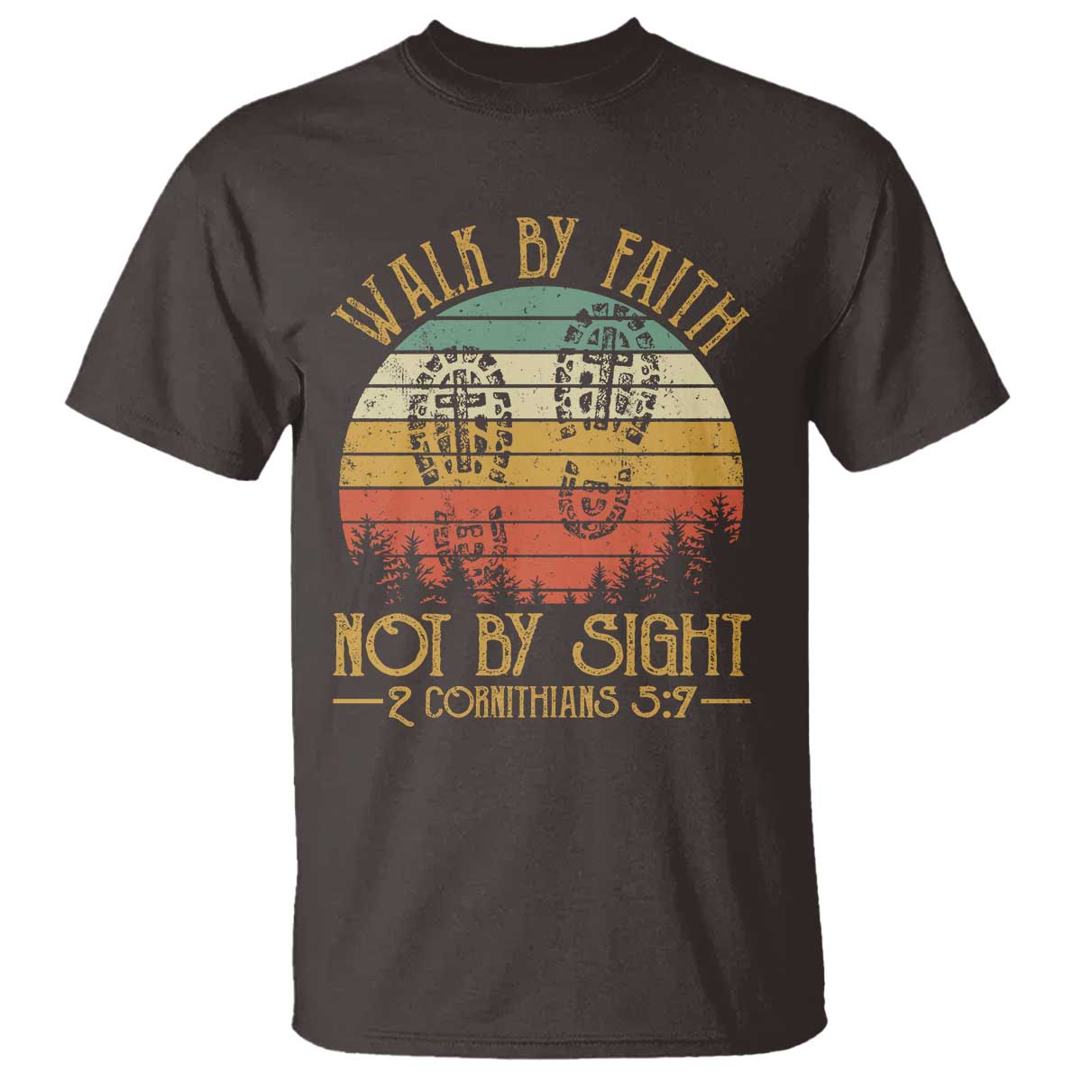 christian-t-shirt-walk-by-faith-not-by-sight-retro