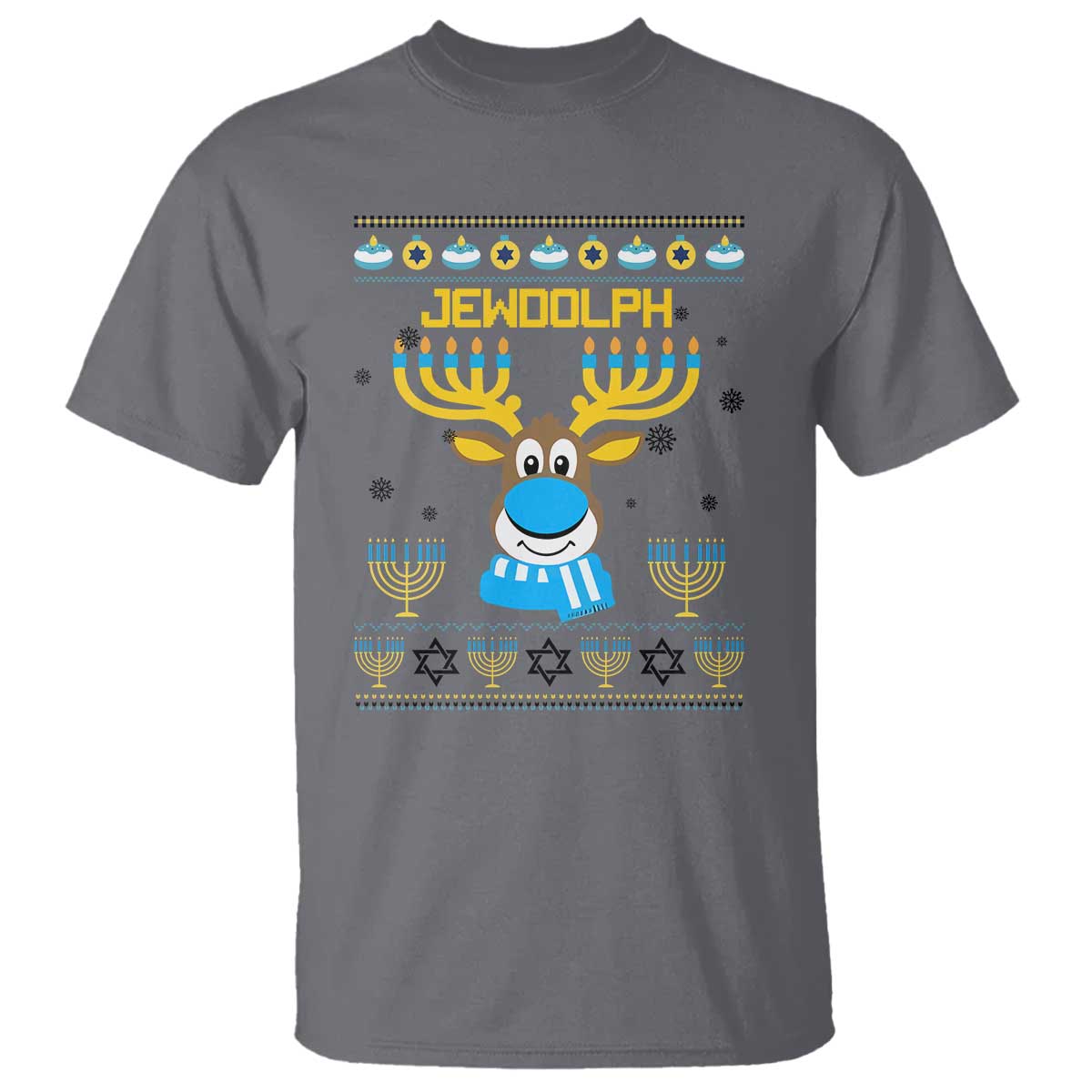 funny-hanukkah-t-shirt-jewdolph-jewish-reindeer-menorah