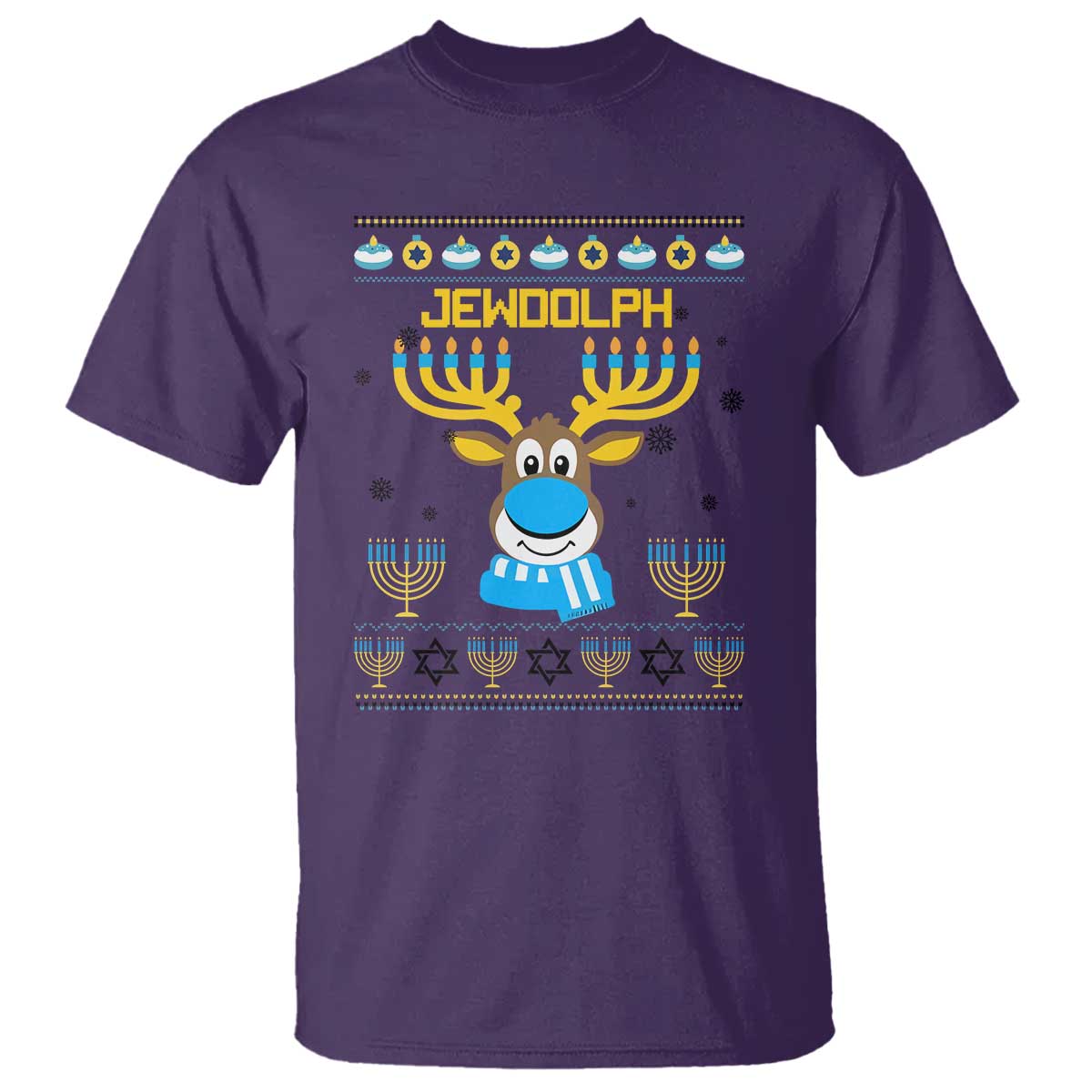 funny-hanukkah-t-shirt-jewdolph-jewish-reindeer-menorah