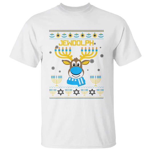 funny-hanukkah-t-shirt-jewdolph-jewish-reindeer-menorah