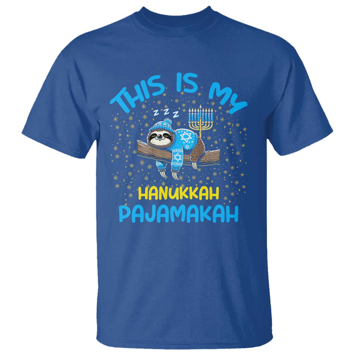 funny-this-is-my-hanukkah-pajamakah-t-shirt-cute-jewish-sloth-chanukkah